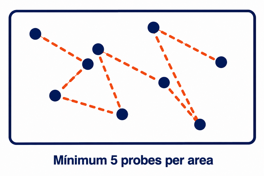 Minimum 5 cores per area diagram