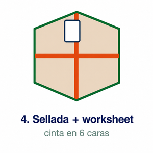 Paso 4: sellada con hoja de datos